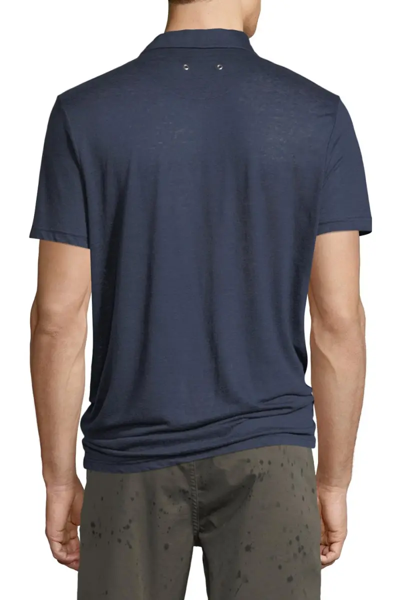Vilebrequin Men's Pyramid Linen Polo Shirt | Thumbnail 4 Vilebrequin Men's Pyramid Linen Polo Shirt | Thumbnail 4