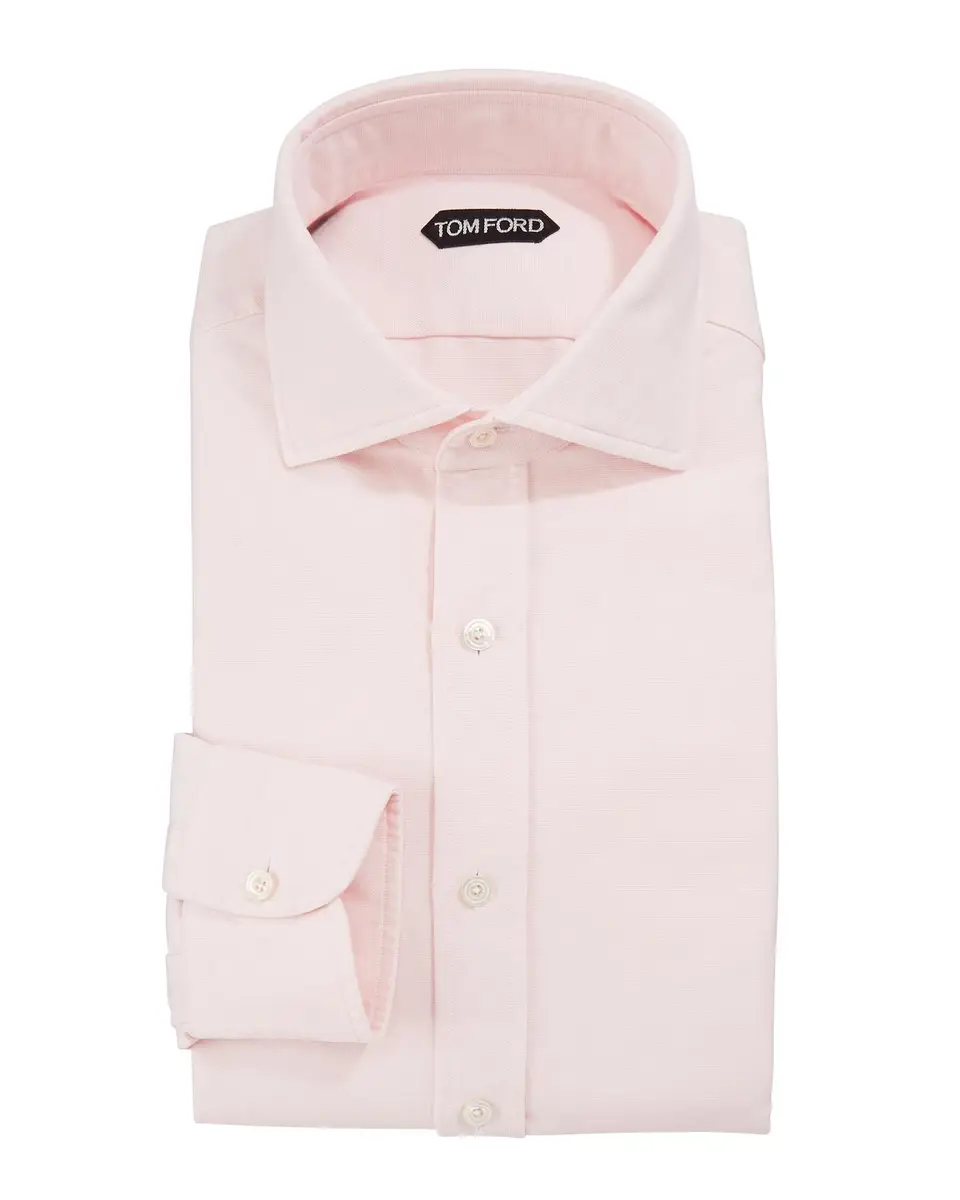 Tom Ford Men's Long-Sleeve Solid Dress Shirt | Thumbnail 3 Tom Ford Men's Long-Sleeve Solid Dress Shirt | Thumbnail 3