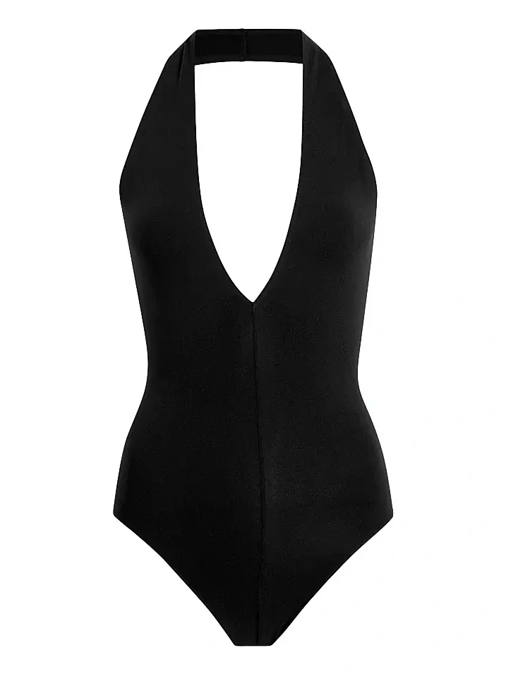 Commando Women's Ballet Deep Plunge Halterneck Bodysuit