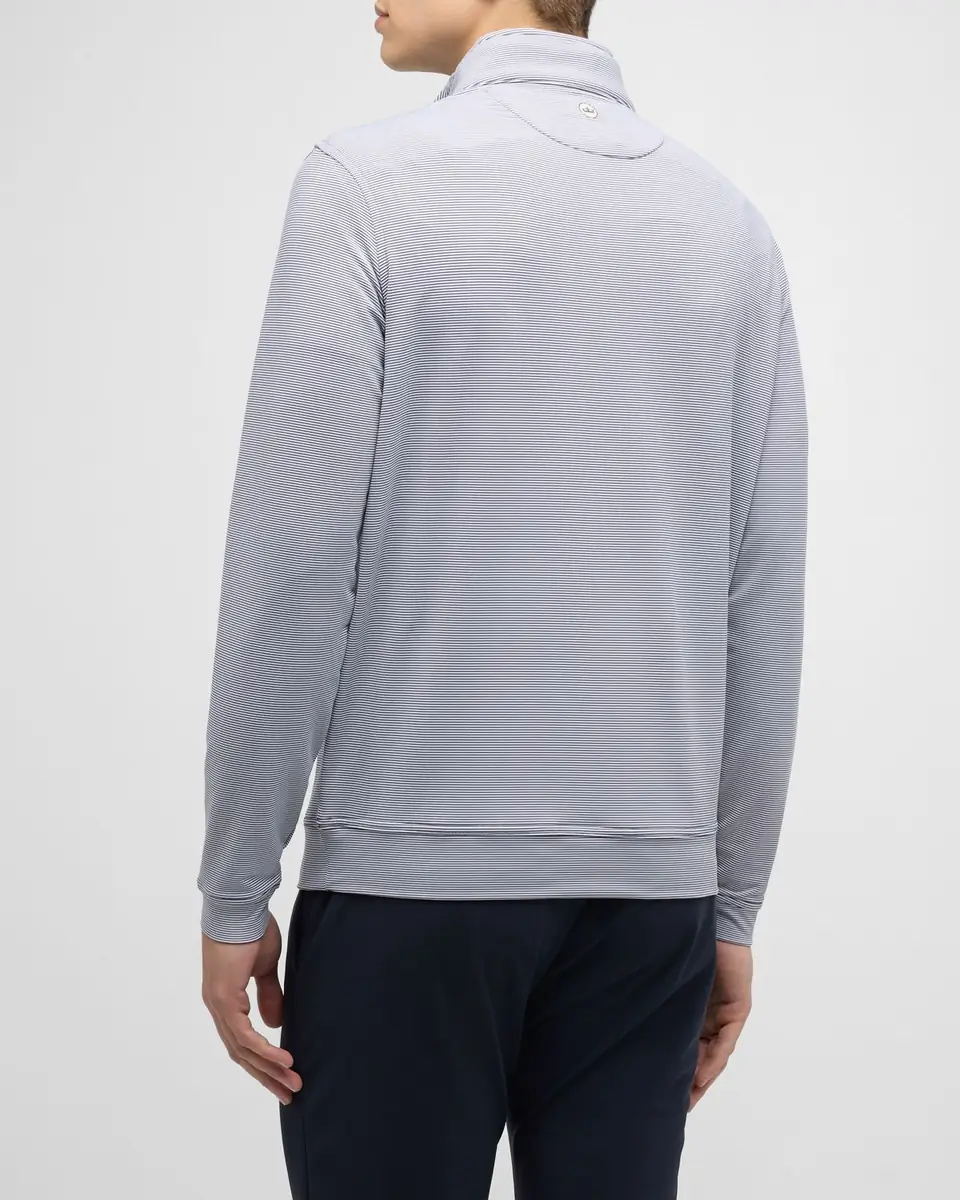 Peter Millar Men's Perth Micro-Stripe Half-Zip Sweater | Thumbnail 4 Peter Millar Men's Perth Micro-Stripe Half-Zip Sweater | Thumbnail 4