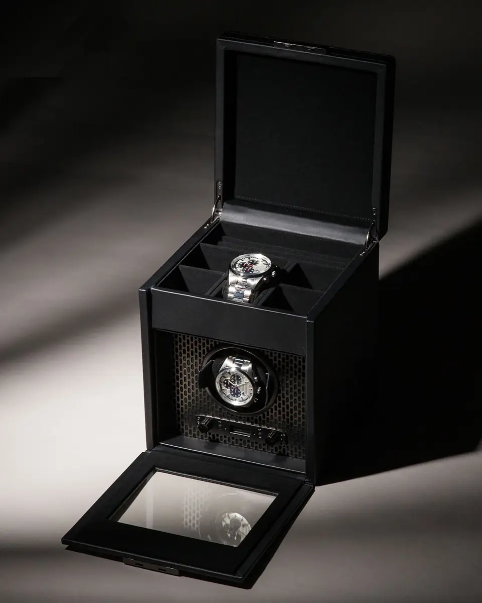 Wolf Axis Single Watch Winder with Storage | Thumbnail 4 Wolf Axis Single Watch Winder with Storage | Thumbnail 4