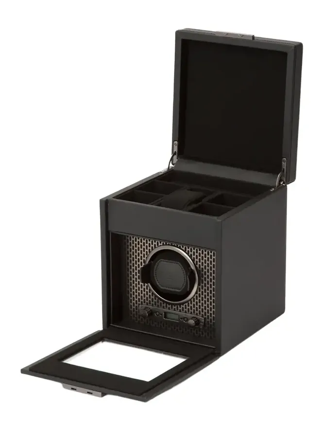 Wolf Axis Single Watch Winder with Storage