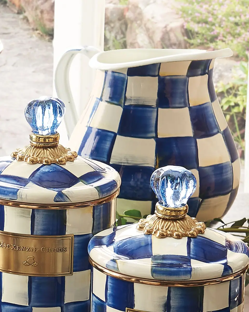 MacKenzie-Childs Royal Check Pitcher | Thumbnail 3 MacKenzie-Childs Royal Check Pitcher | Thumbnail 3