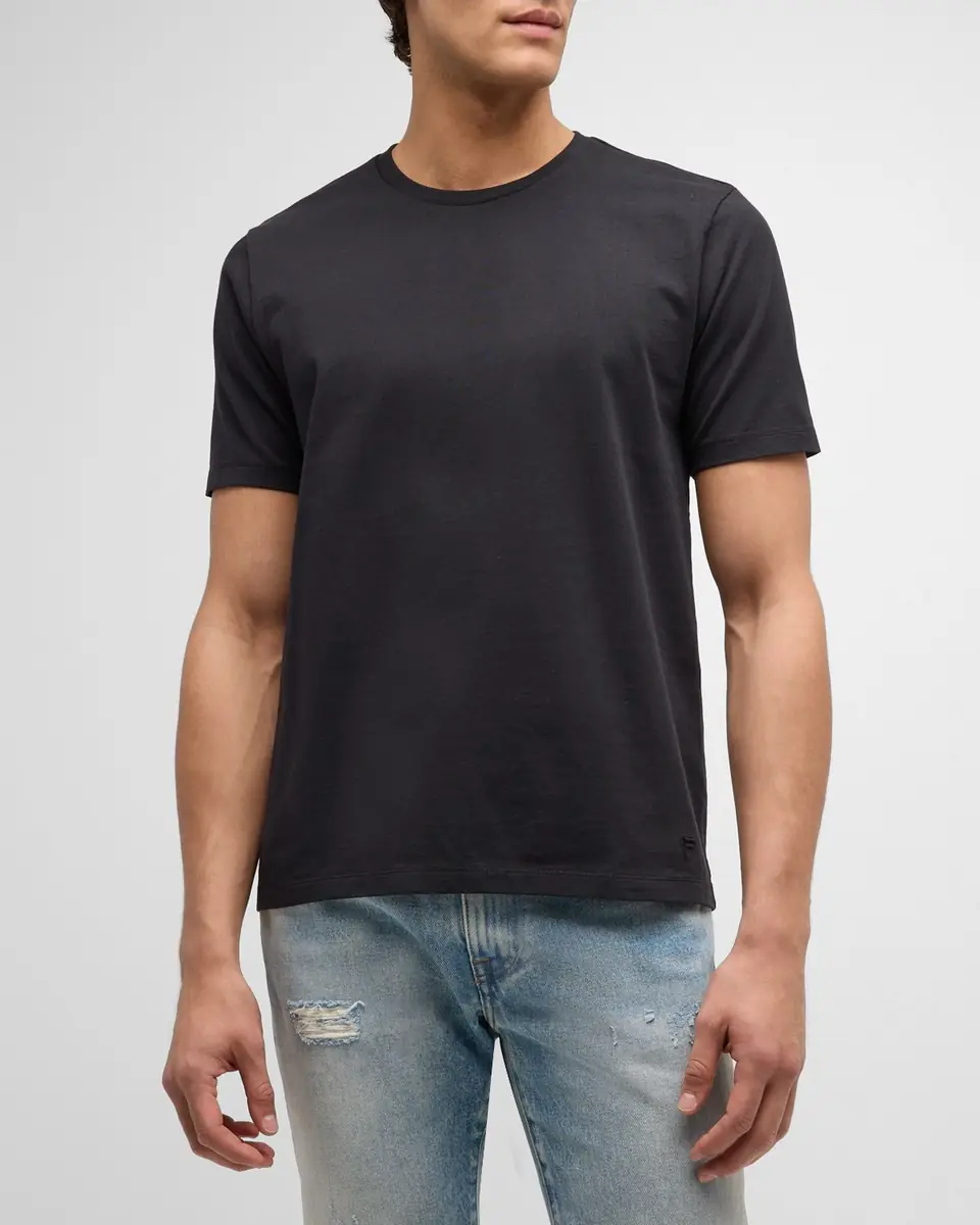Frame Men's Heavyweight Cotton Crewneck Classic Fit T-Shirt | Thumbnail 4 Frame Men's Heavyweight Cotton Crewneck Classic Fit T-Shirt | Thumbnail 4