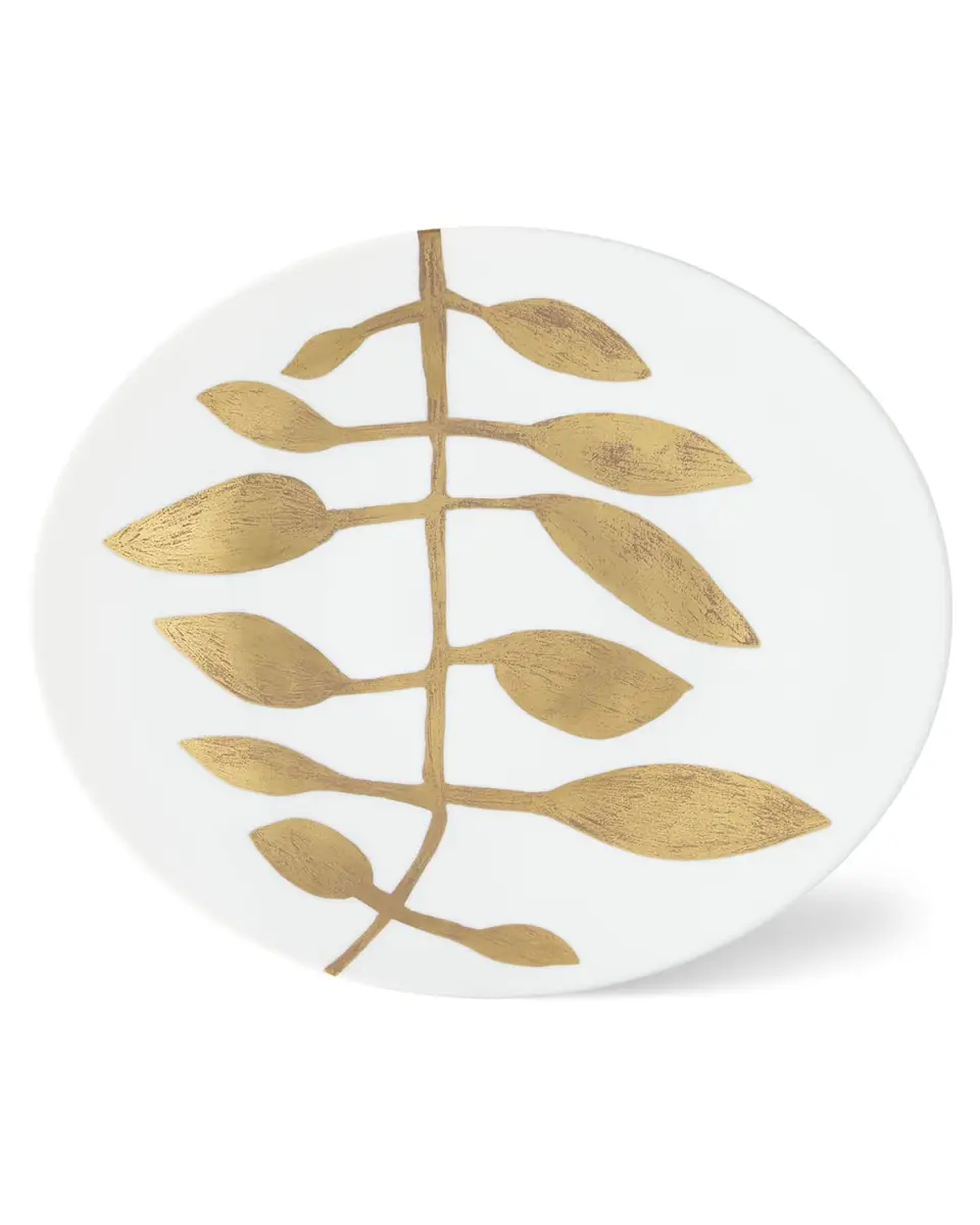 Haviland & Parlon Daphne White Gold-Leaf Buffet Plate | Thumbnail 2