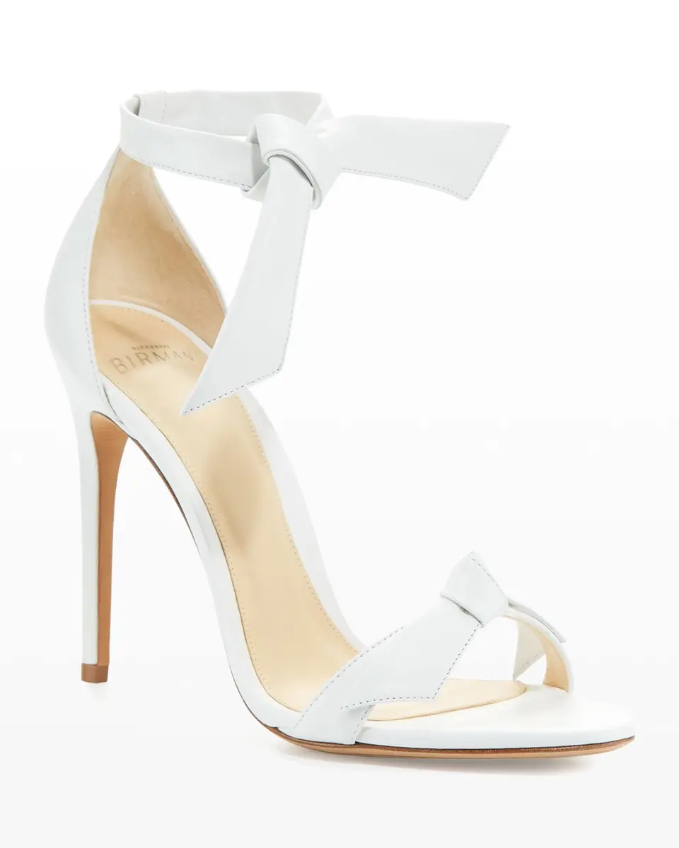 Alexandre Birman Clarita Knotted Leather High-Heel Sandals | Thumbnail 2