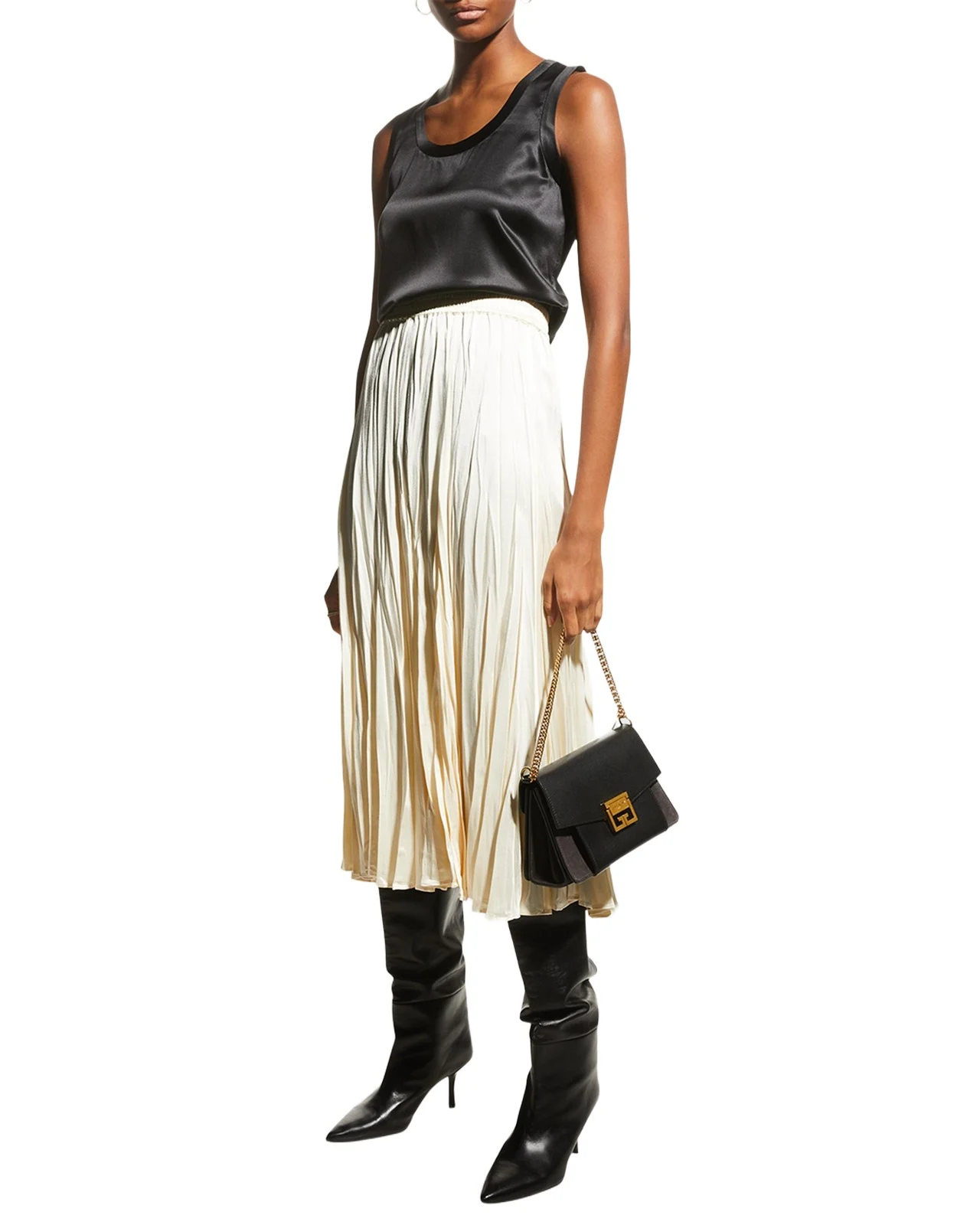 Lafayette 148 New York Perla Luxe Reversible Silk Charmeuse Shell