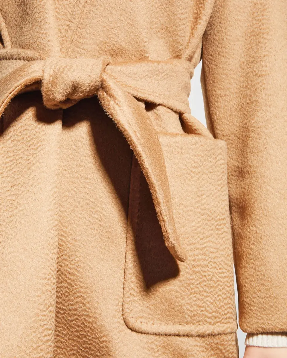 Max Mara Rialto Camel Hair Belted Short Hooded Coat | Thumbnail 7 Max Mara Rialto Camel Hair Belted Short Hooded Coat | Thumbnail 7