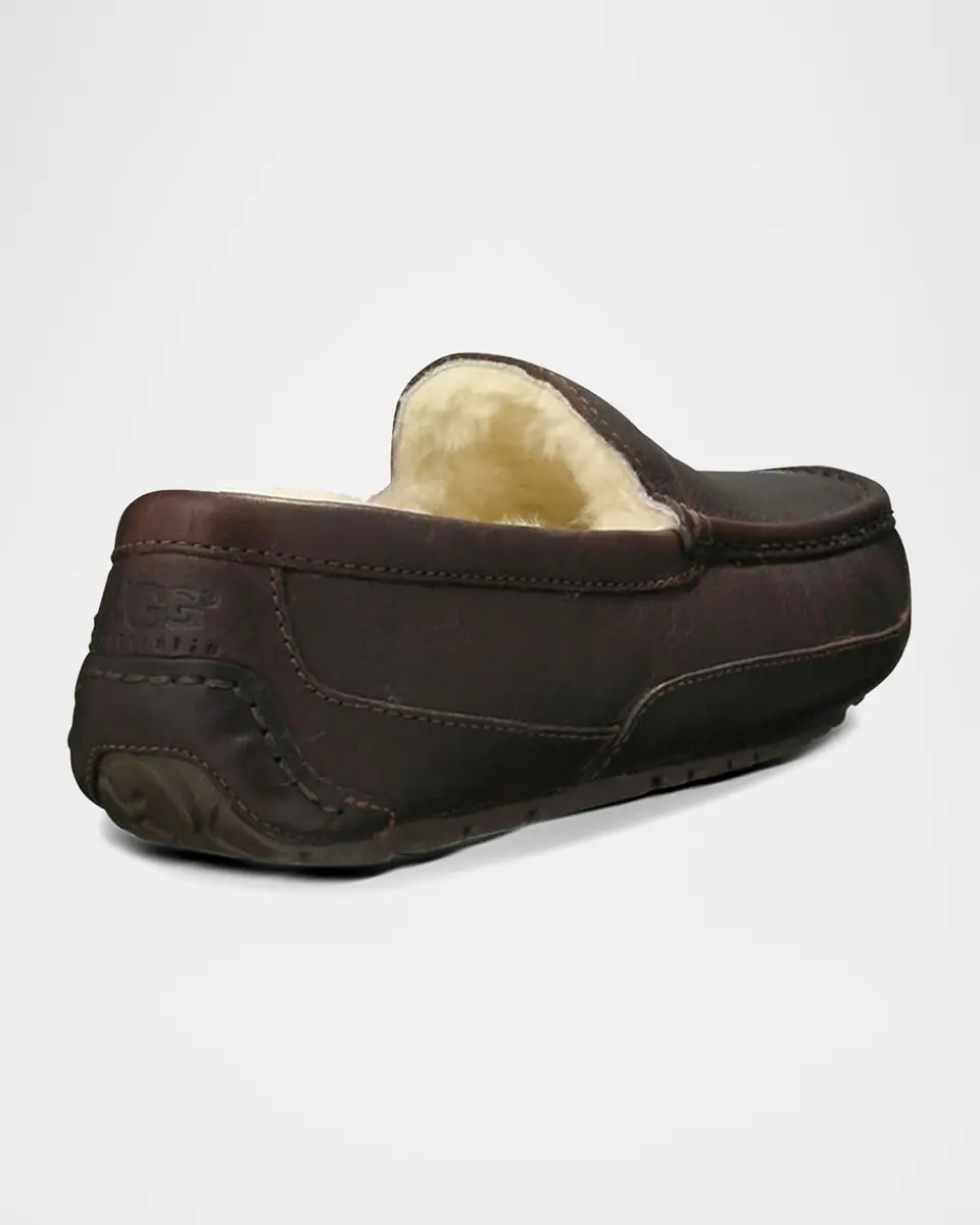 UGG Men's Ascot Water-Resistant Leather Slippers | Thumbnail 4 UGG Men's Ascot Water-Resistant Leather Slippers | Thumbnail 4