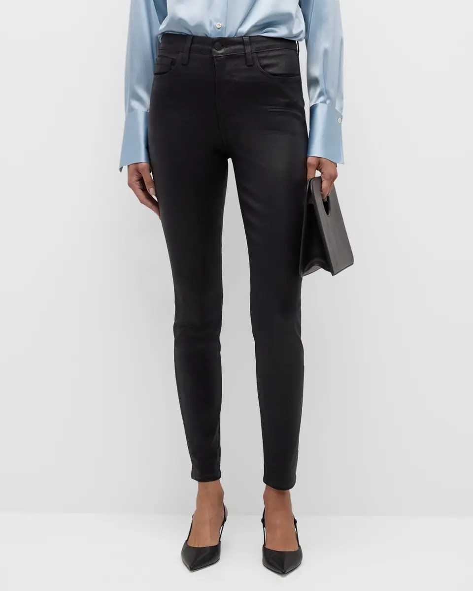 L'Agence Marguerite Coated Modal Denim High-Rise Skinny Jeans | Thumbnail 2 L'Agence Marguerite Coated Modal Denim High-Rise Skinny Jeans | Thumbnail 2