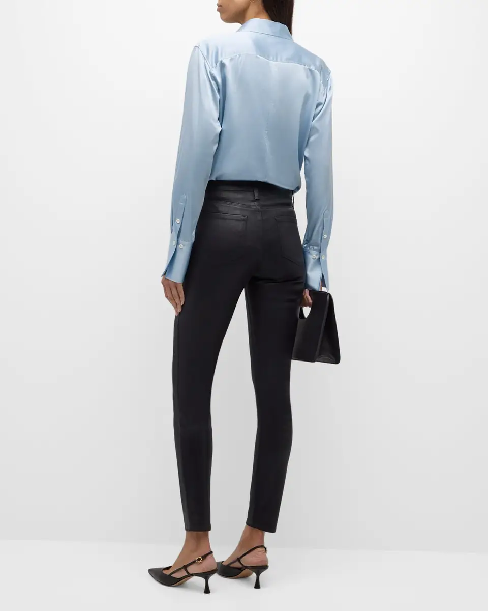 L'Agence Marguerite Coated Modal Denim High-Rise Skinny Jeans | Thumbnail 4 L'Agence Marguerite Coated Modal Denim High-Rise Skinny Jeans | Thumbnail 4