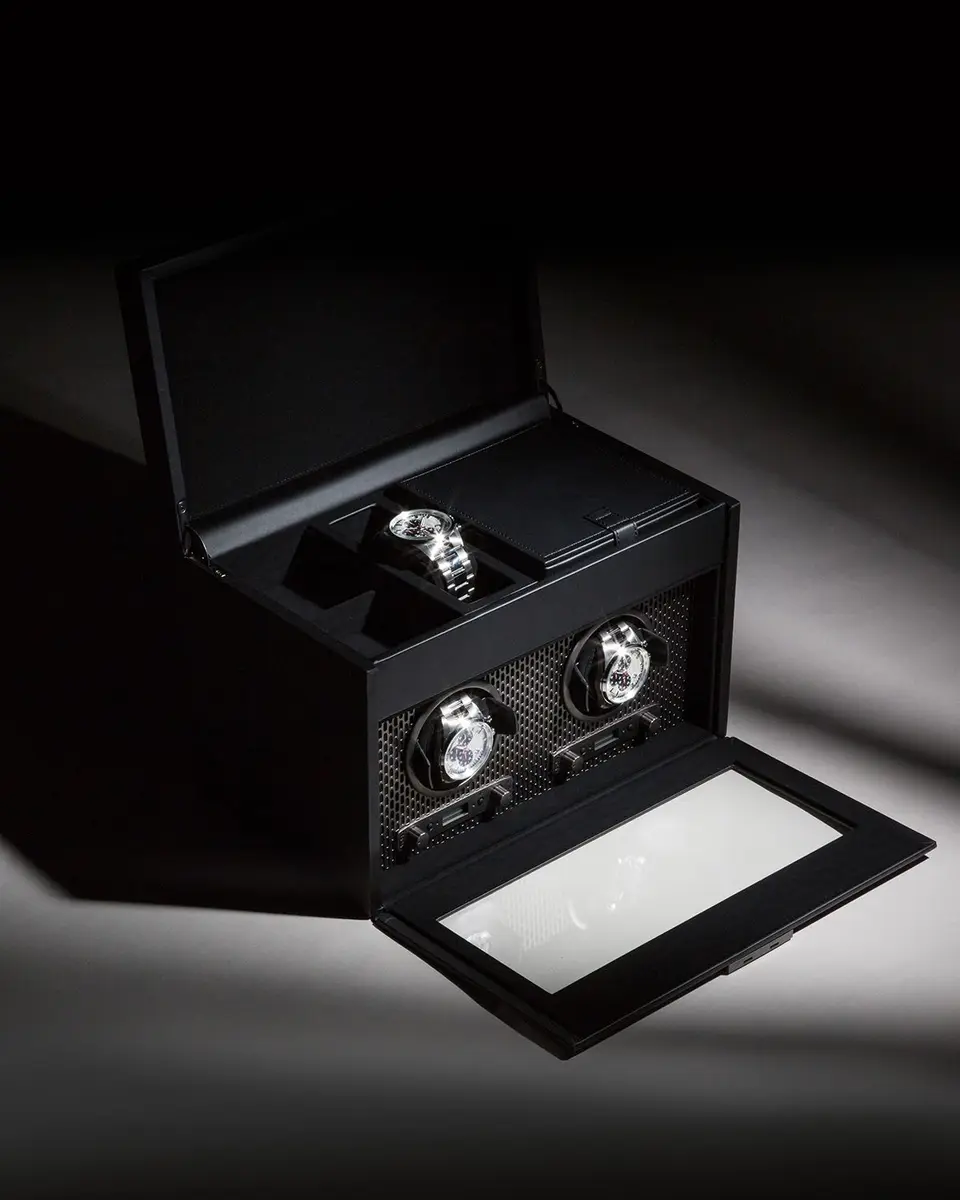 Wolf Axis Double Watch Winder with Storage | Thumbnail 5 Wolf Axis Double Watch Winder with Storage | Thumbnail 5