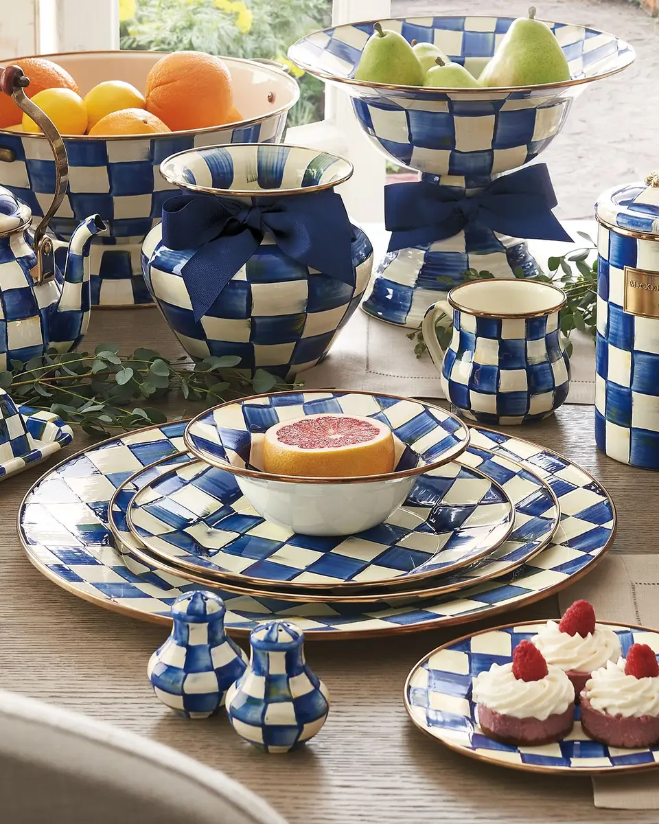 MacKenzie-Childs Royal Check Salad/Dessert Plate | Thumbnail 3
