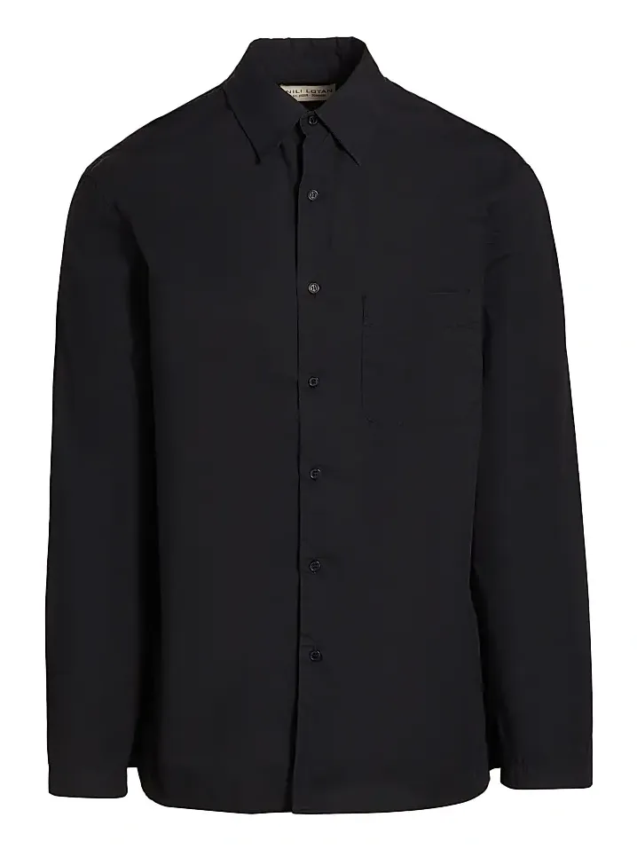 Men's Caiden Cotton Poplin Button-Front Shirt Men's Caiden Cotton Poplin Button-Front Shirt