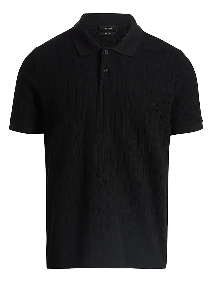 Men's Drop-Needle Striped Pima Cotton Polo Shirt Men's Drop-Needle Striped Pima Cotton Polo Shirt
