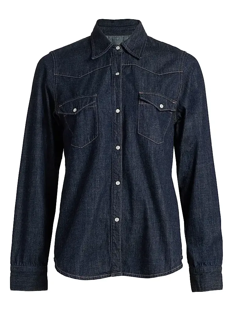 Nili Lotan Women's Travis Oversized Denim Shirt