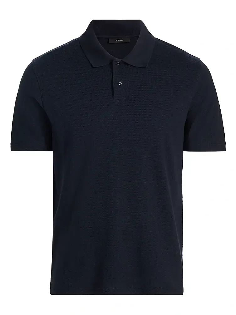 Men's Mesh Knit Snap Polo Shirt Men's Mesh Knit Snap Polo Shirt
