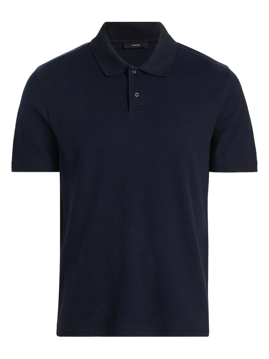 Men's Mesh Knit Snap Polo Shirt