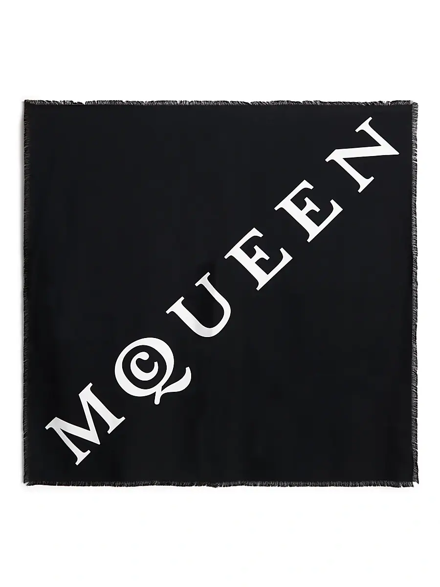 Alexander McQueen Women's Exploded Silk Logo Scarf | Thumbnail 2 Alexander McQueen Women's Exploded Silk Logo Scarf | Thumbnail 2