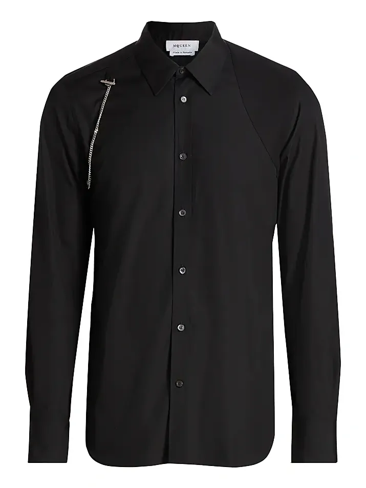 Alexander McQueen Men's T-Bar Harness Shirt