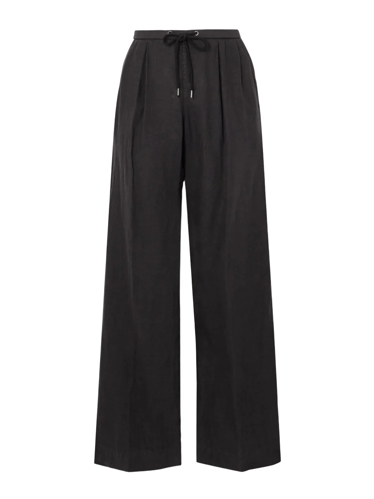 James Perse Pleated Linen Wide-leg Pants