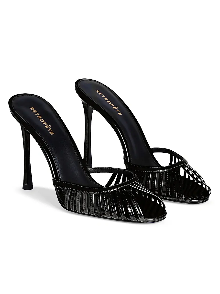 Retrofête Women's Allistair 105MM Patent Leather Sandals | Thumbnail 3