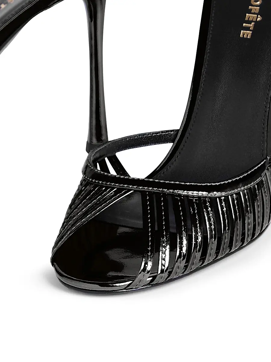 Retrofête Women's Allistair 105MM Patent Leather Sandals | Thumbnail 5
