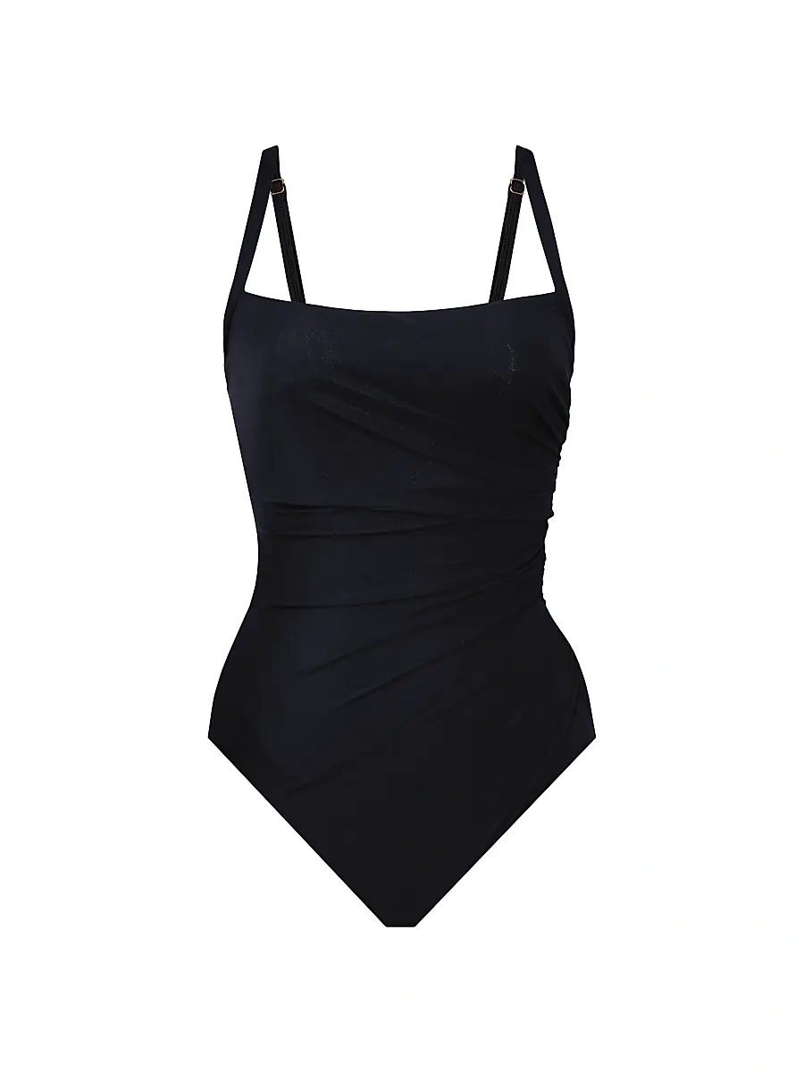 Miraclesuit Swim Women's Starr Gathered One-Piece Swimsuit - Black - Size 6 | Image 1 Miraclesuit Swim Women's Starr Gathered One-Piece Swimsuit - Black - Size 6 | Image 1