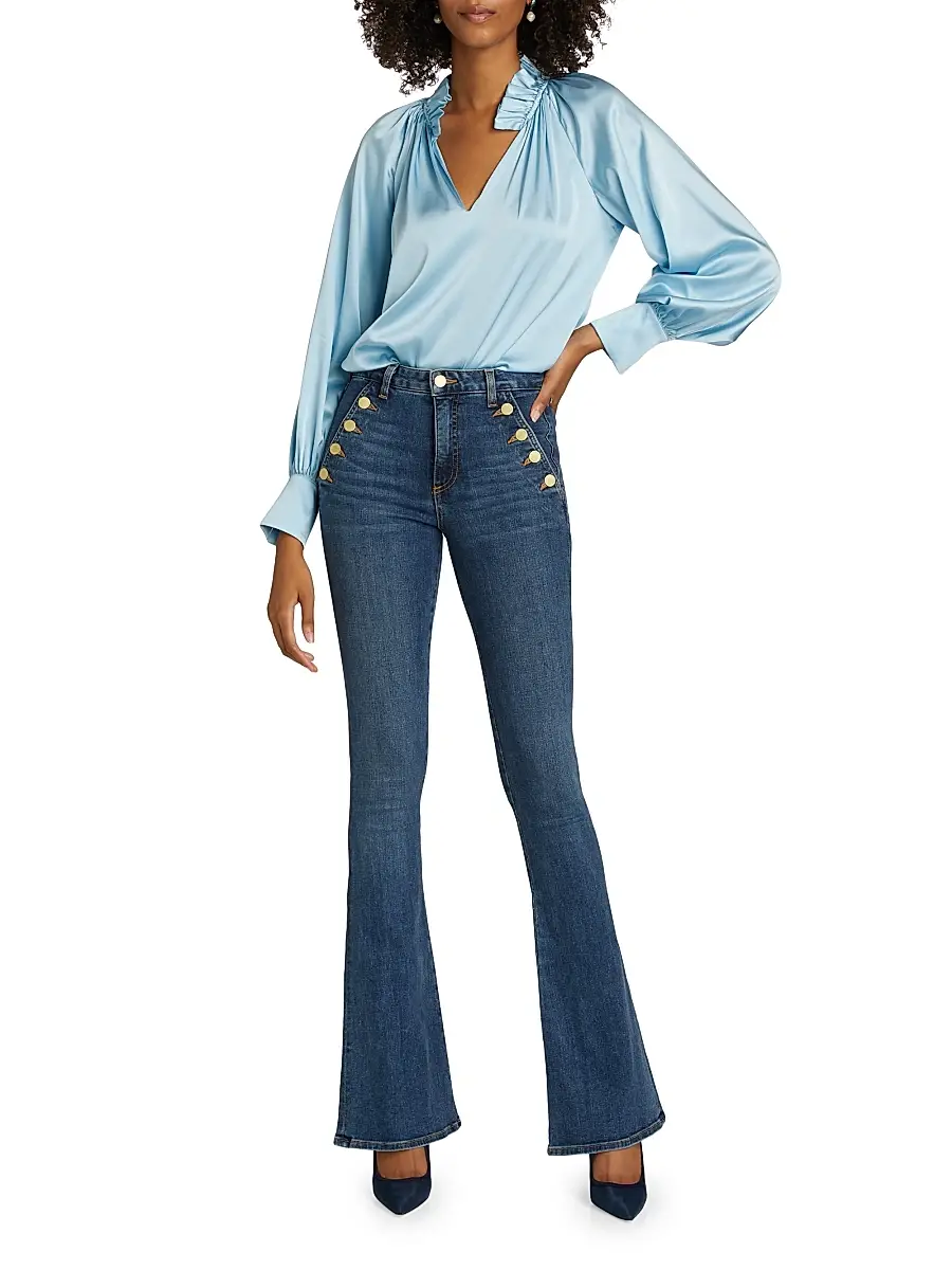 Ramy Brook Women's Helena High-Rise Flare Jeans | Thumbnail 2 Ramy Brook Women's Helena High-Rise Flare Jeans | Thumbnail 2