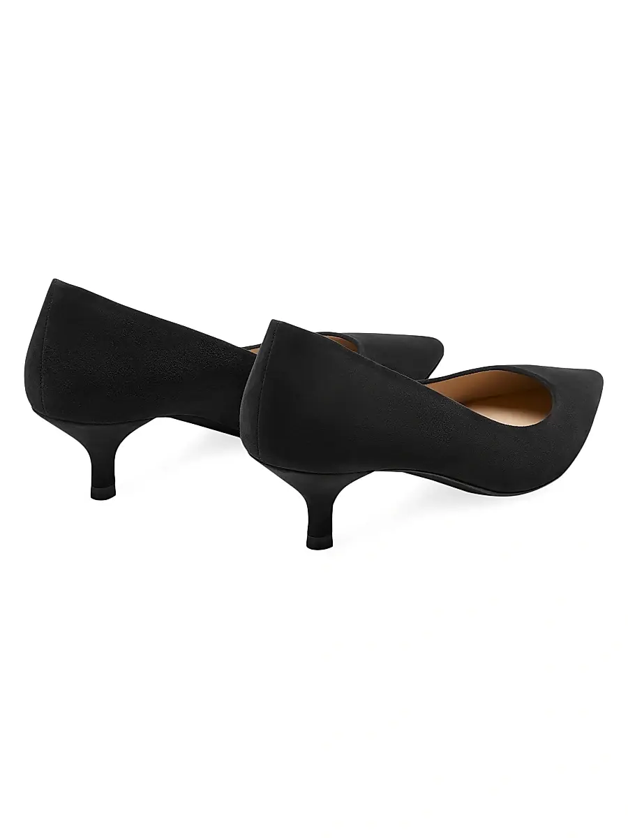 Stuart Weitzman Women's Power 50MM Suede Kitten-Heel Pumps | Thumbnail 3
