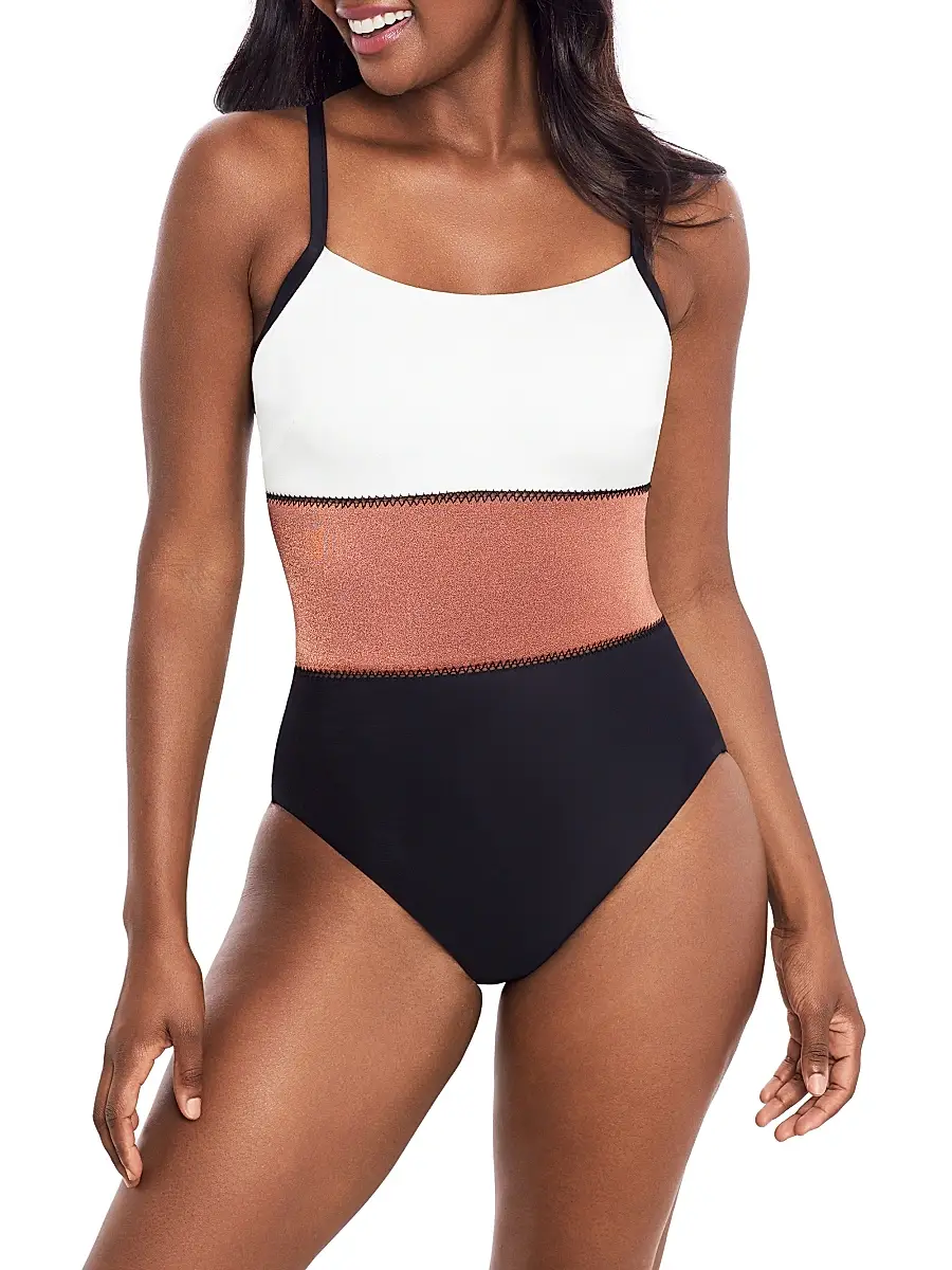 Miraclesuit Swim Women's Spectra Trifecta Colorblocked One-Piece Swimsuit | Thumbnail 2 Miraclesuit Swim Women's Spectra Trifecta Colorblocked One-Piece Swimsuit | Thumbnail 2
