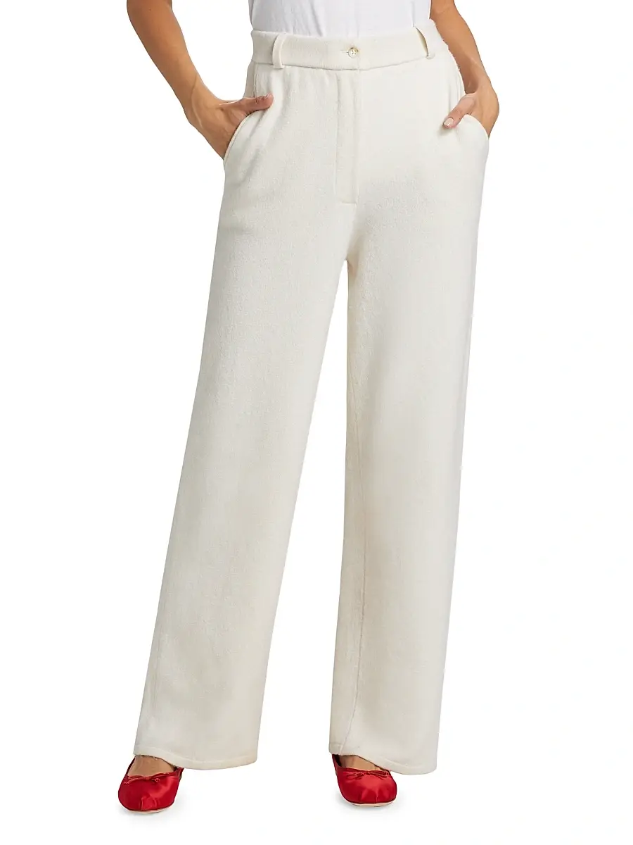 Guest In Residence Women's Cashmere Tailored Wide-Leg Pants | Thumbnail 3 Guest In Residence Women's Cashmere Tailored Wide-Leg Pants | Thumbnail 3