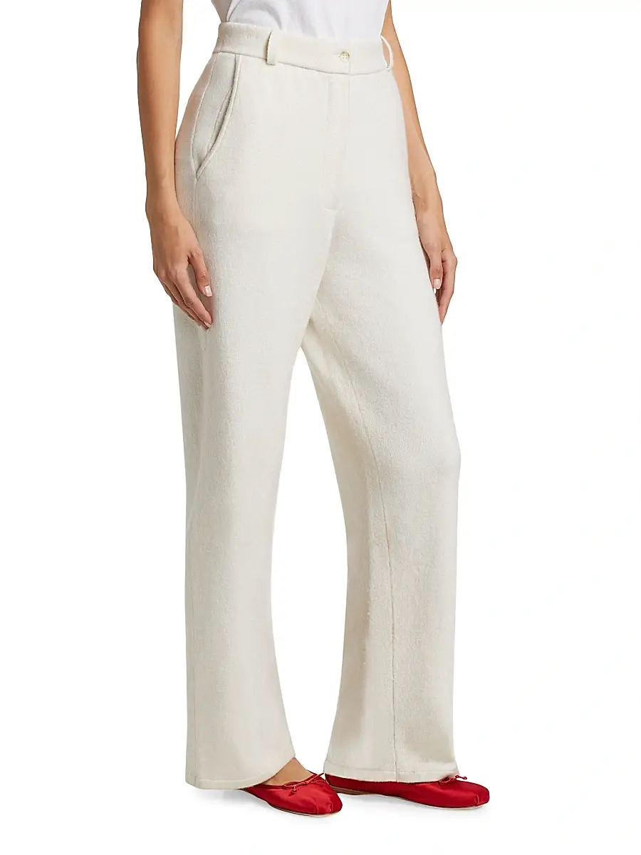 Guest In Residence Women's Cashmere Tailored Wide-Leg Pants | Thumbnail 4 Guest In Residence Women's Cashmere Tailored Wide-Leg Pants | Thumbnail 4