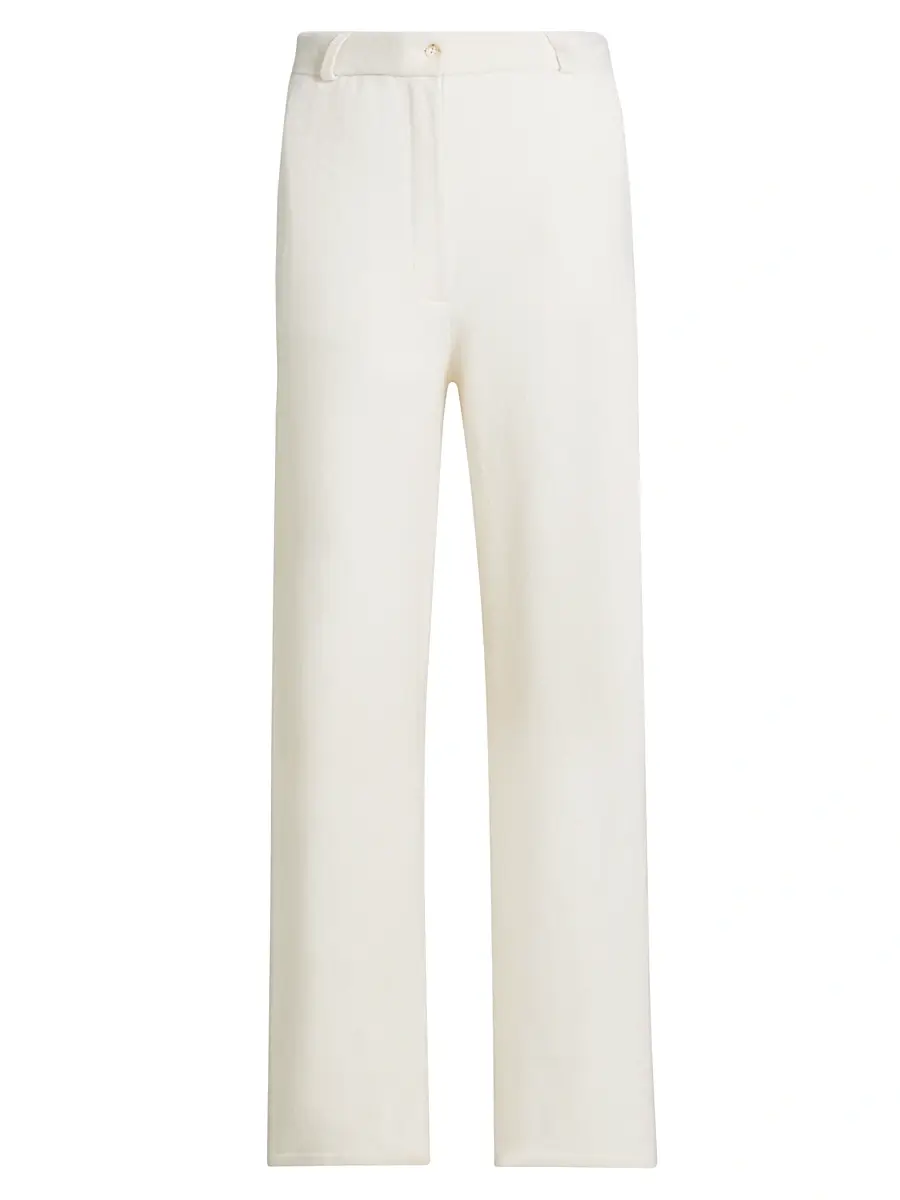Guest In Residence Women's Cashmere Tailored Wide-Leg Pants