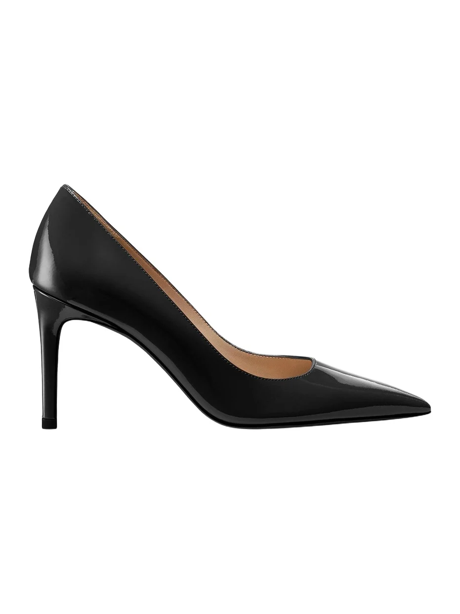 Women's Stuart Power 85 75MM Patent Leather Pumps Women's Stuart Power 85 75MM Patent Leather Pumps