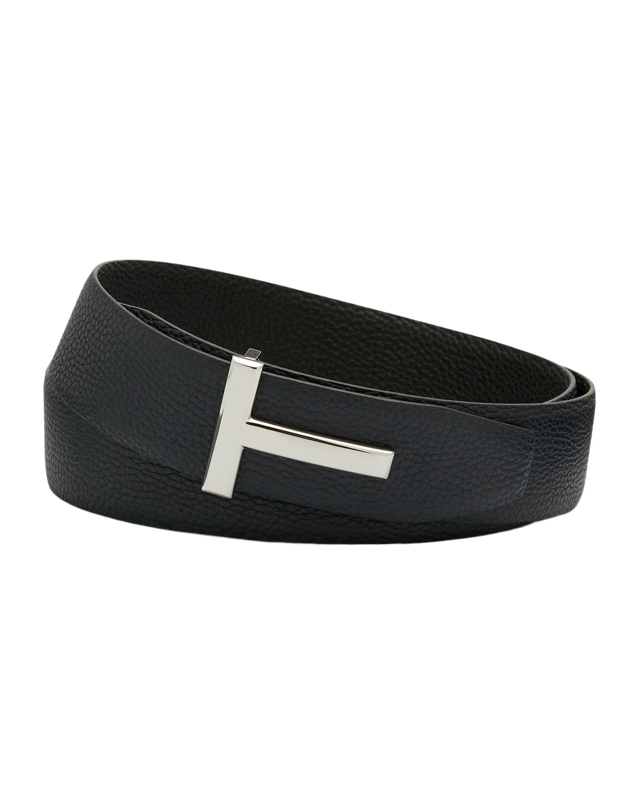 Tom Ford Men's Signature T Reversible Leather Belt
