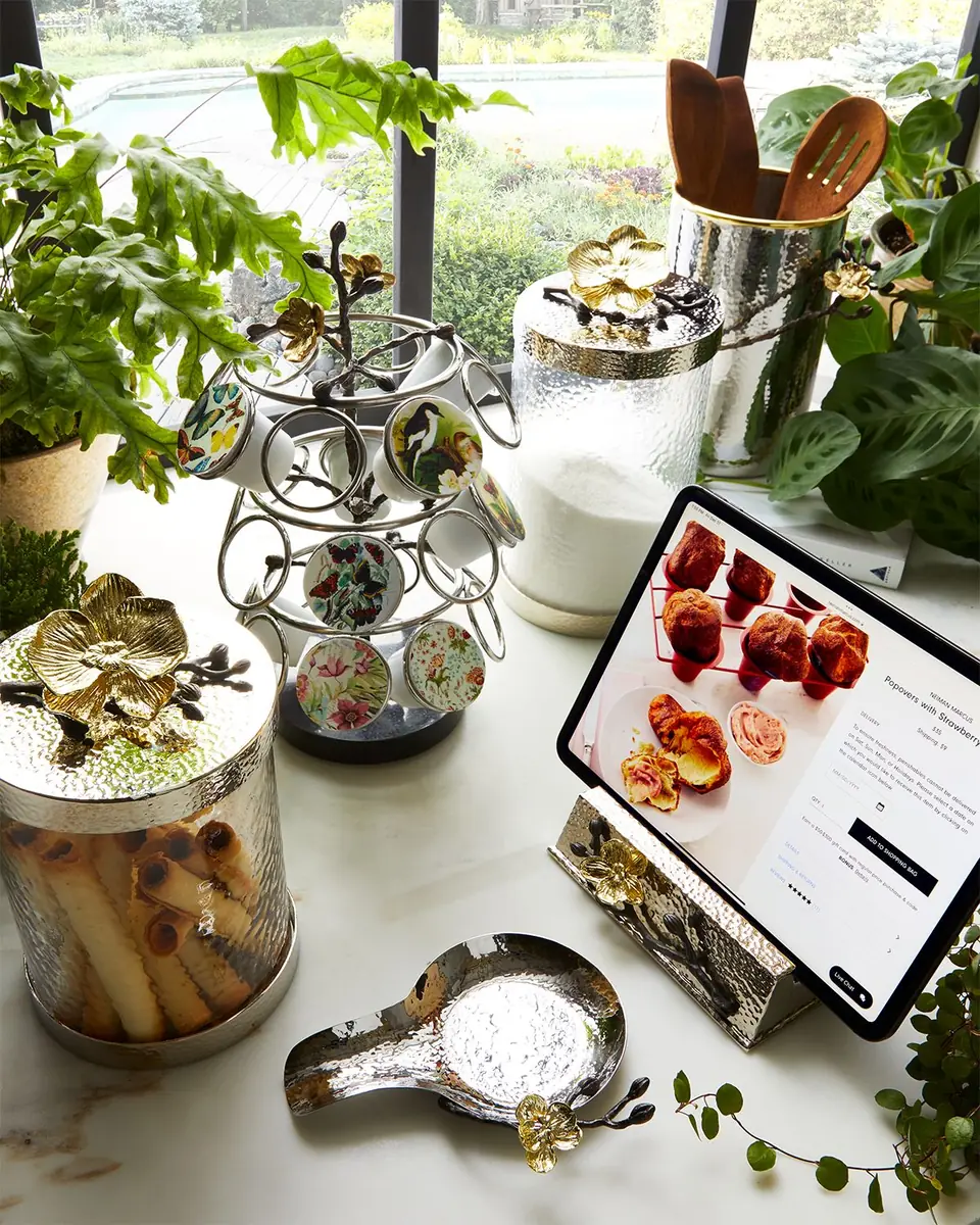 Michael Aram Gold Orchid 11.5" Large Canister | Thumbnail 4 Michael Aram Gold Orchid 11.5" Large Canister | Thumbnail 4