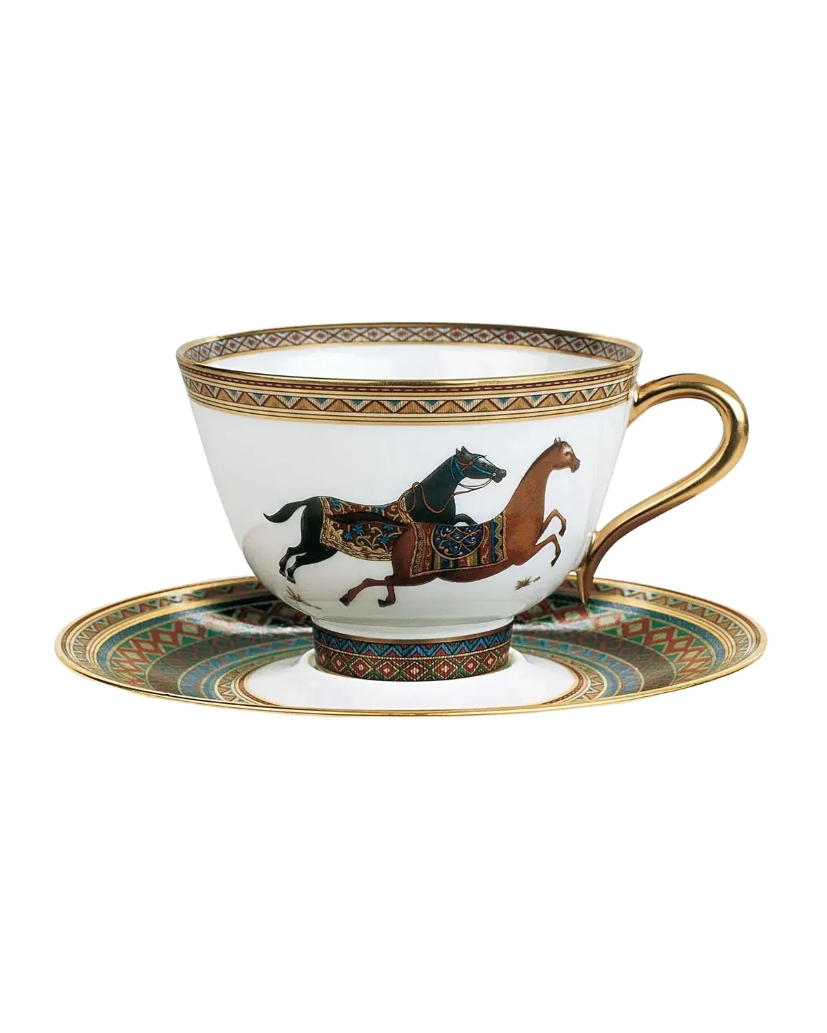HERMÈS Cheval D 'Orient Tea Cup & Saucer