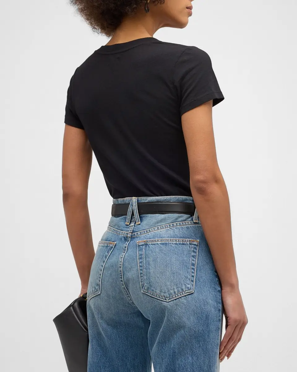 L'Agence Becca V-Neck Short-Sleeve Tee | Thumbnail 3