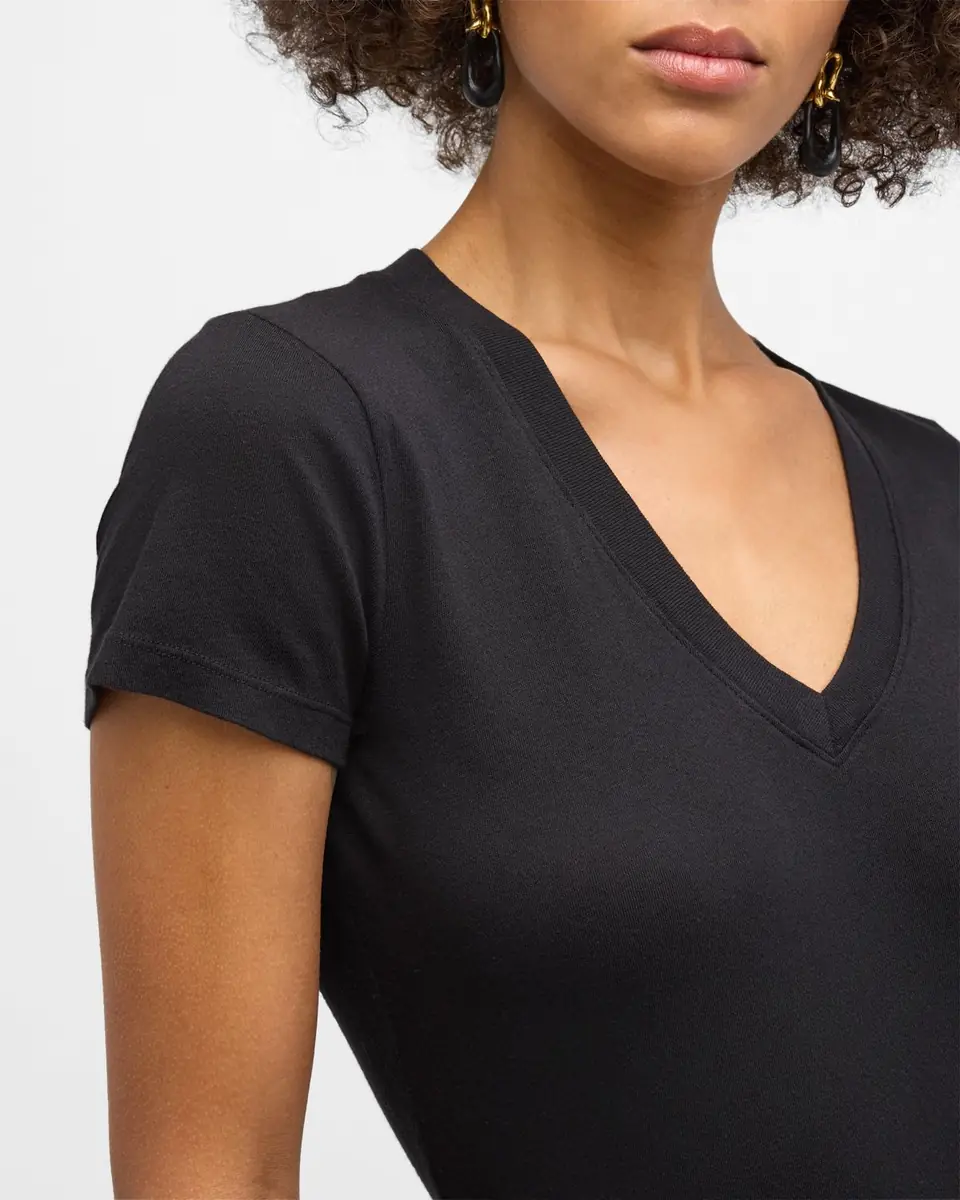 L'Agence Becca V-Neck Short-Sleeve Tee | Thumbnail 5
