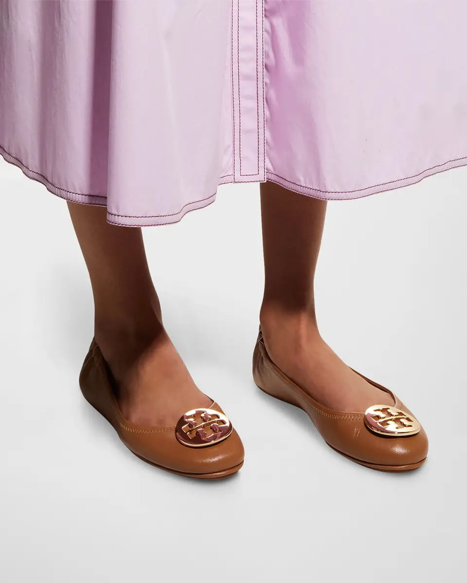 Tory Burch Minnie Travel Leather Ballet Flats | Thumbnail 2