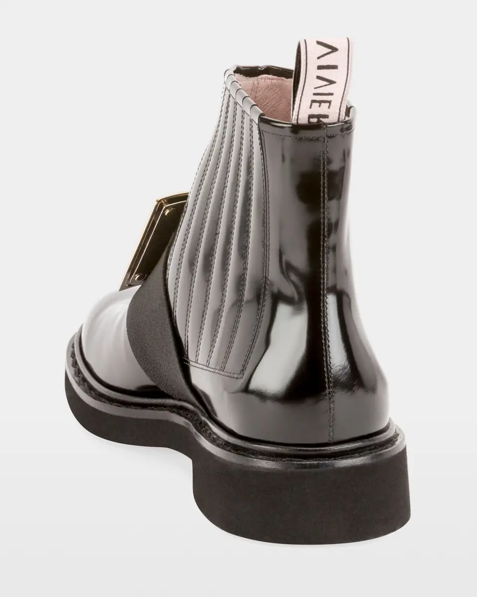 Roger Vivier Viv Ranger Patent Leather Pilgrim Buckle Booties | Thumbnail 3 Roger Vivier Viv Ranger Patent Leather Pilgrim Buckle Booties | Thumbnail 3