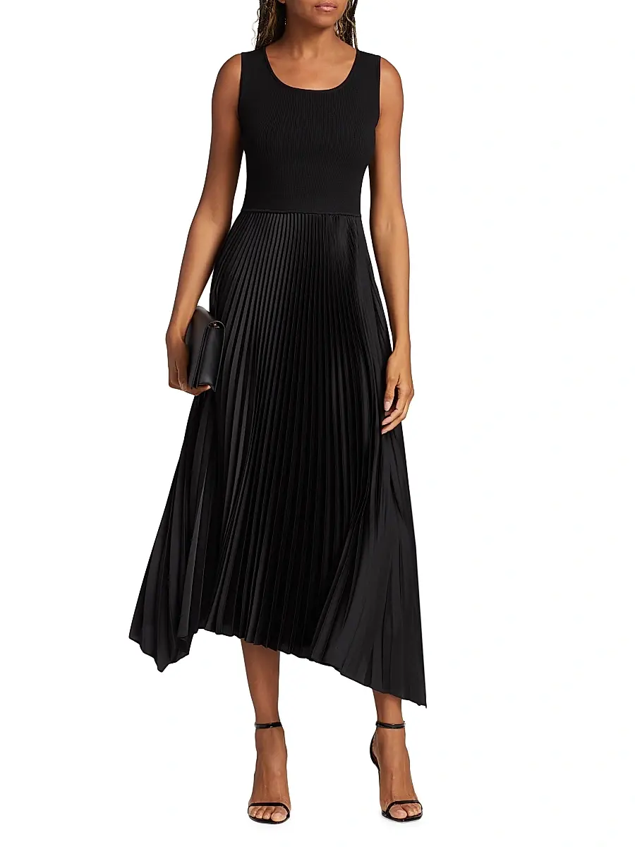 Elie Tahari Women's The Mave Mixed Media Dress | Thumbnail 2