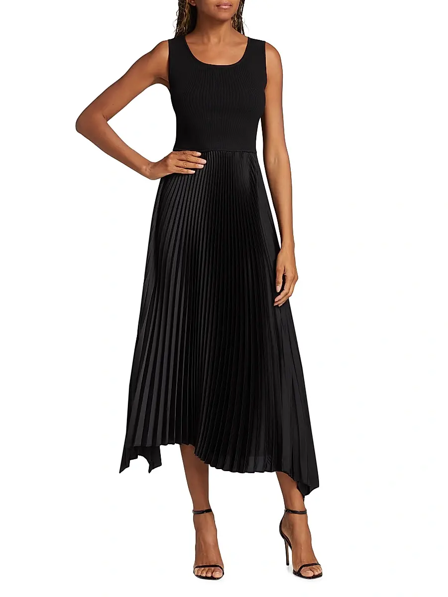 Elie Tahari Women's The Mave Mixed Media Dress | Thumbnail 3