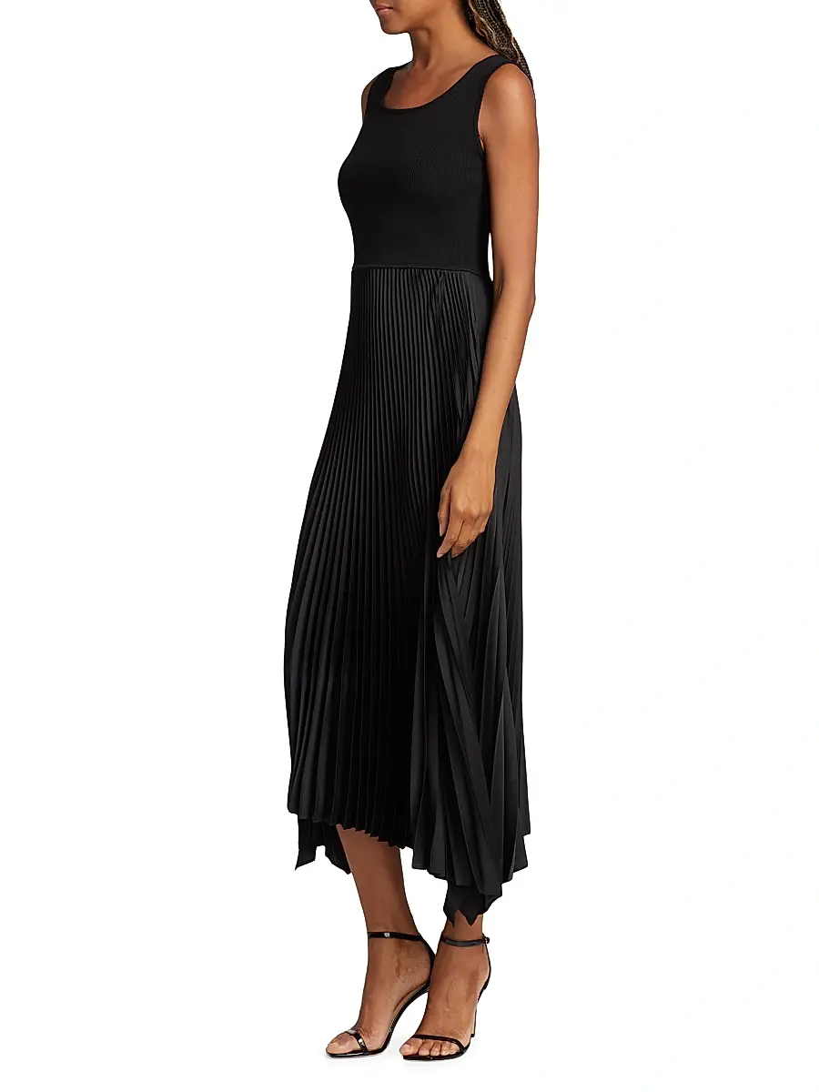 Elie Tahari Women's The Mave Mixed Media Dress | Thumbnail 4