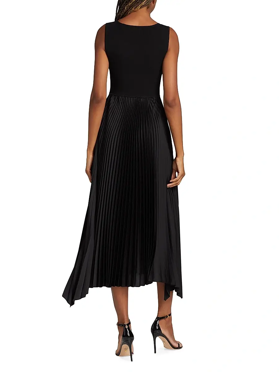Elie Tahari Women's The Mave Mixed Media Dress | Thumbnail 5