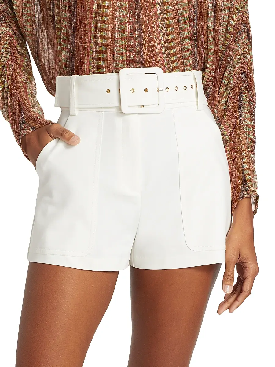 Ramy Brook Women's Kasey Belted High-Rise Shorts | Thumbnail 3 Ramy Brook Women's Kasey Belted High-Rise Shorts | Thumbnail 3
