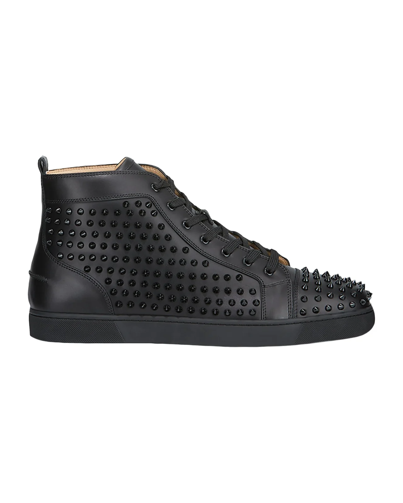 Men's Louis Mid-Top Spiked Leather Sneakers