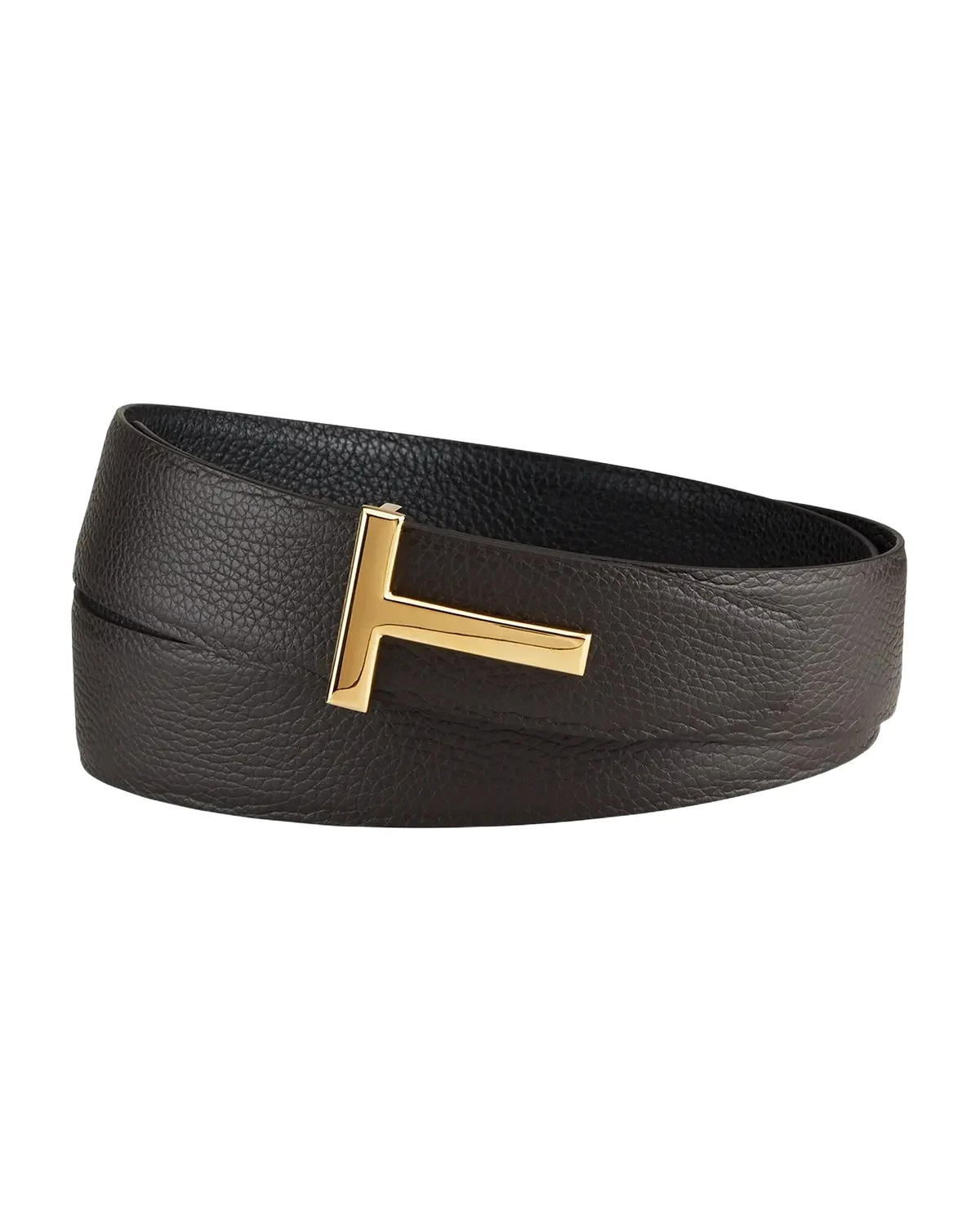 Tom Ford Men's Signature T Leather Belt