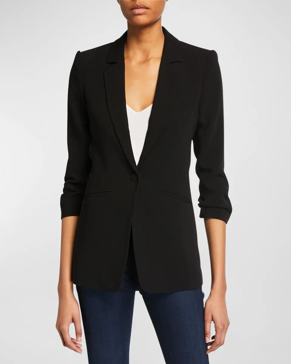 Cinq à Sept Khloe Crepe 3/4-Sleeve Blazer | Thumbnail 4